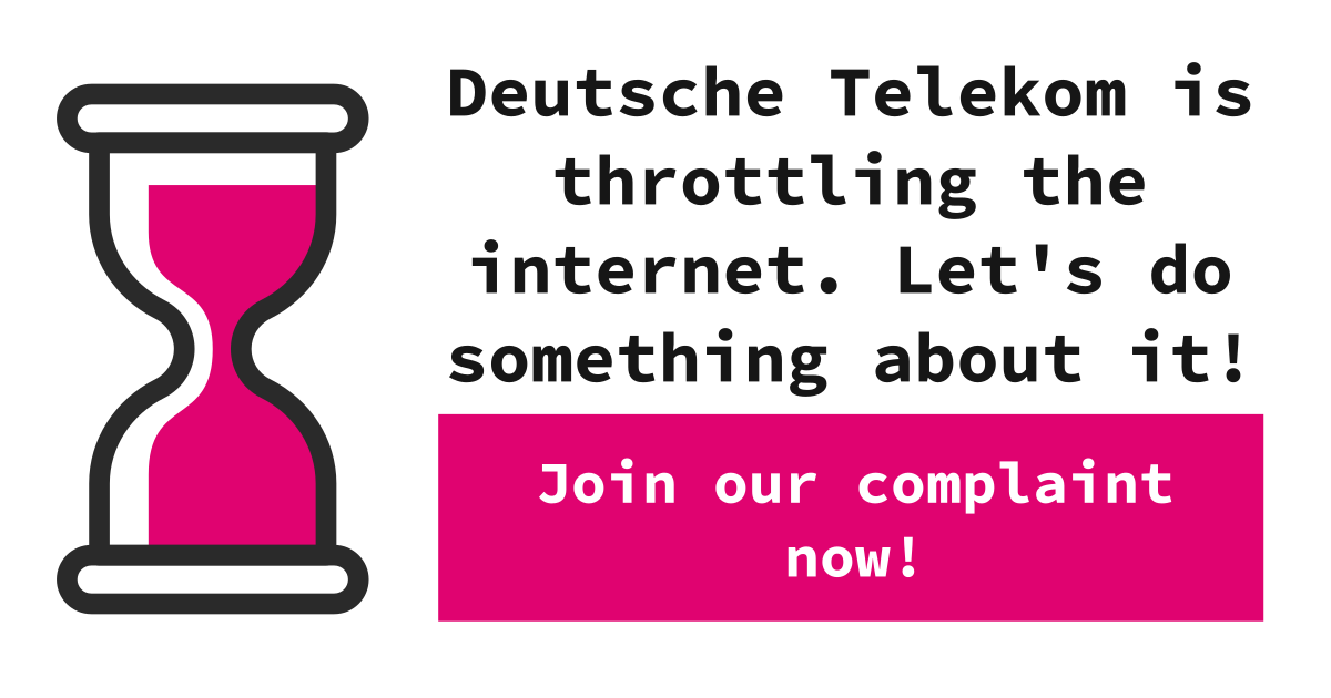Netzbremse – Deutsche Telekom is throttling the Internet